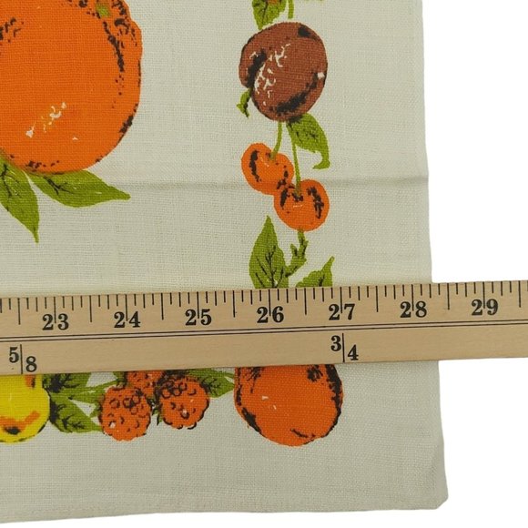 Belcrest Prints Tea Towel Fruit Bowl Pears Apple Strawberries Linen NOS Lot of 4 - Picture 8 of 9